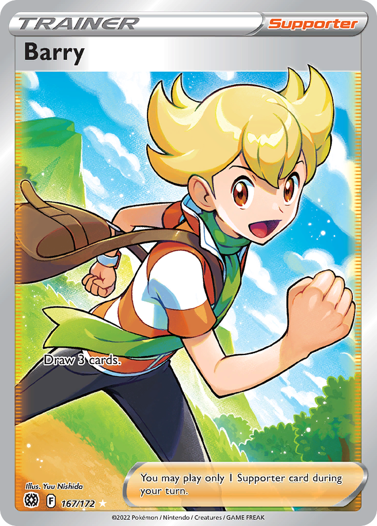 Barry 167/172 Ultra Rare Brilliant Stars Pokemon Near Mint