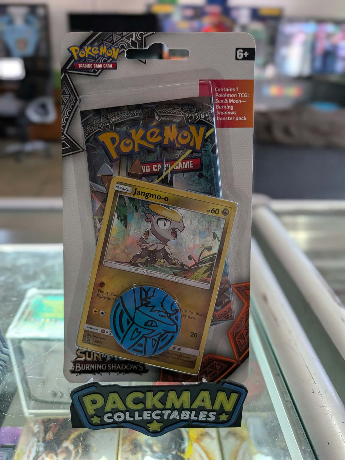 Pokémon TCG Burning Shadows Checklane Blister Pack – Jangmo-o Promo