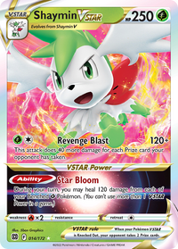 Shaymin VSTAR 014/172 Holo VSTAR Rare Brilliant Stars Pokemon Near Mint