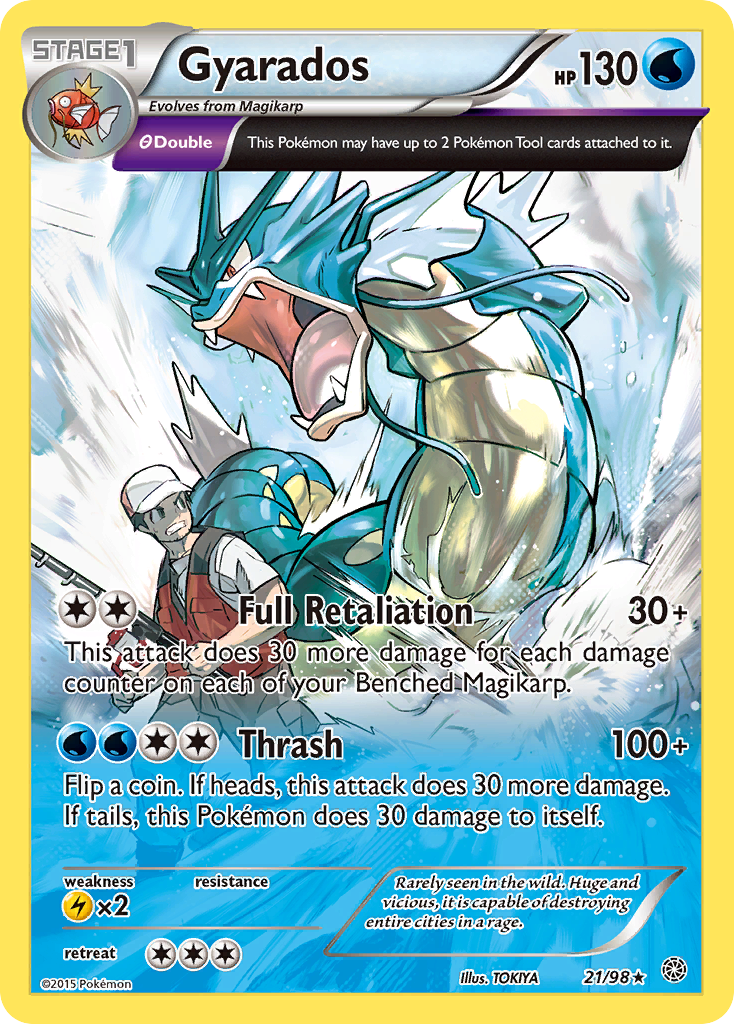 Gyarados 21/98 Holo Rare Ancient Origins Pokemon Near Mint