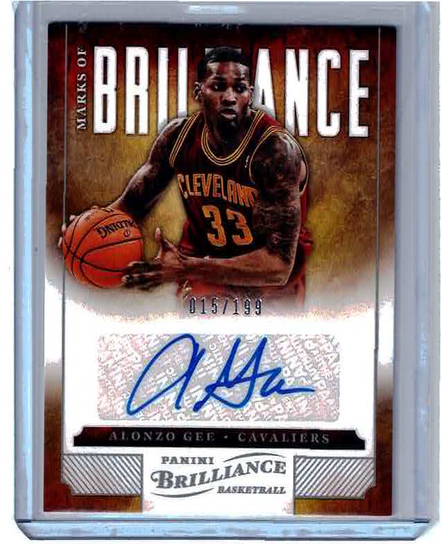 2012-13 Panini Brilliance Marks of Brilliance /199 Alonzo Gee #92 Auto