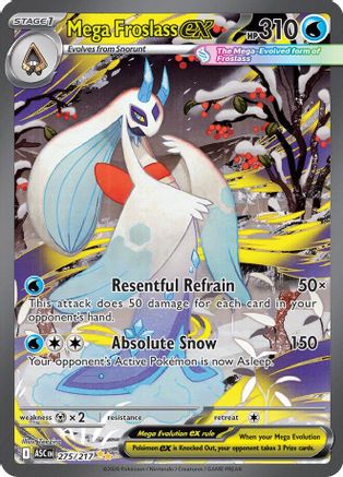 Mega Froslass ex 275/217 Ascended Heroes Pokemon Holo NM