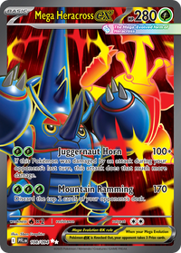 Mega Heracross ex 108/094 Ultra Rare Phantasmal Flames Pokemon Near Mint