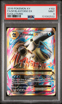 M Blastoise EX 102/108 Evolutions Pokemon PSA 9