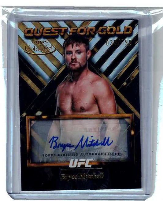BRYCE MITCHELL Auto Quest For Gold 038/199 2024 Topps Gold Label UFC QGS-BMI