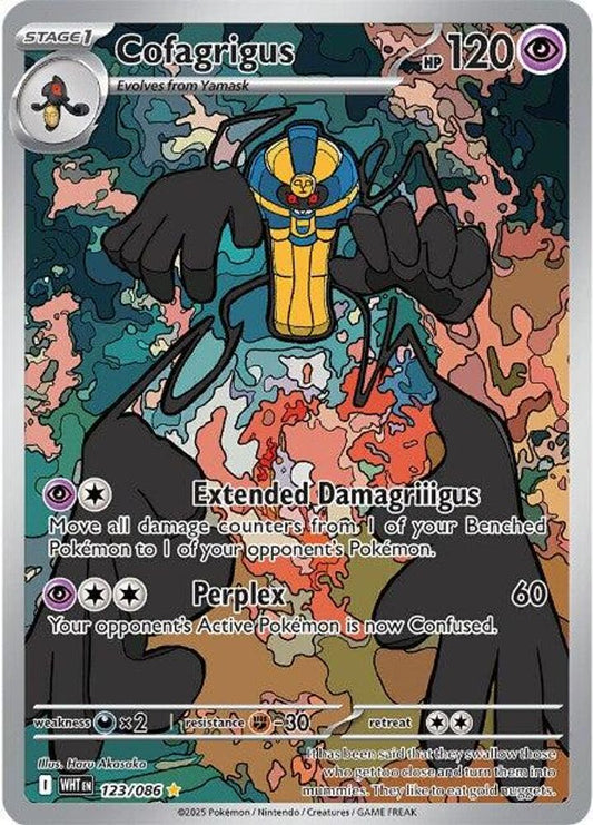 Cofagrigus 123/086 Illustration Rare White Flare Pokemon Holo Near Mint