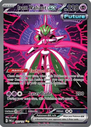 Iron Valiant ex 157/131 Holo Prismatic Evolutions Pokemon NM