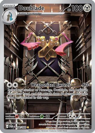 Doublade 098/088 Holo Illustration Rare Perfect Order Pokemon Holo Near Mint