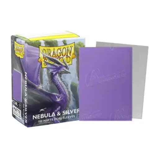 Dragon Shield Matte Dual Nebula & Silver Card Sleeves – 100 Pack
