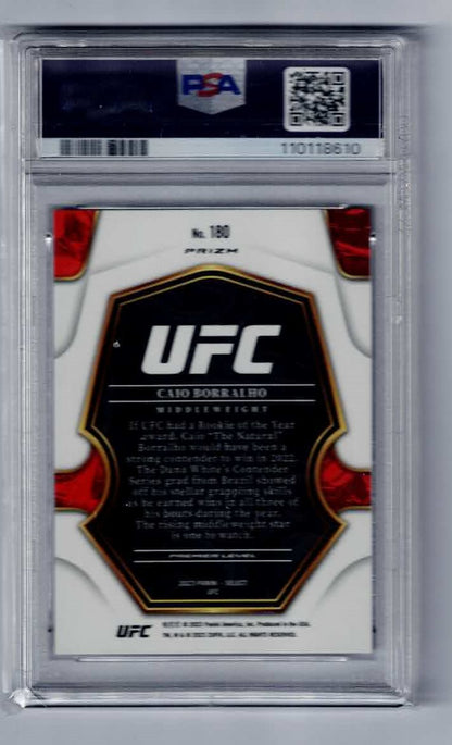 2023 select caio borralho #180 orange flash psa 10