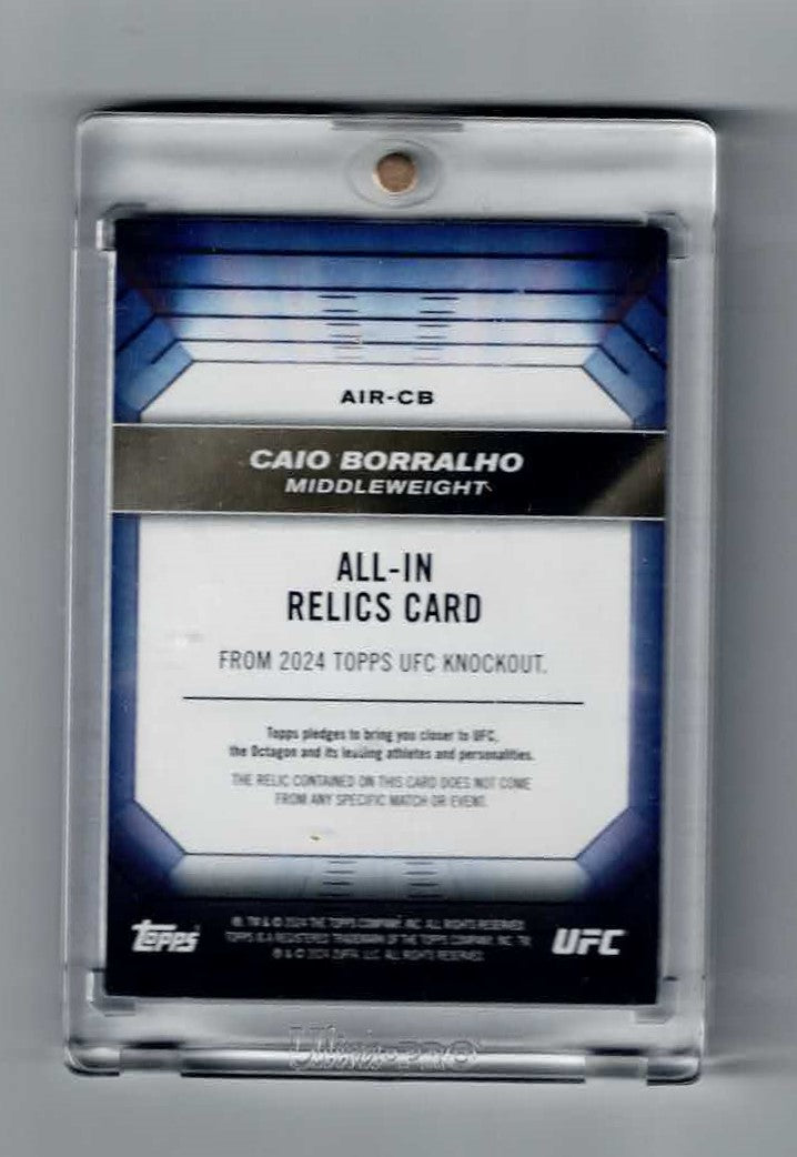 2024 Topps Knockout UFC Caio Borralho All In Relics Red #1/25