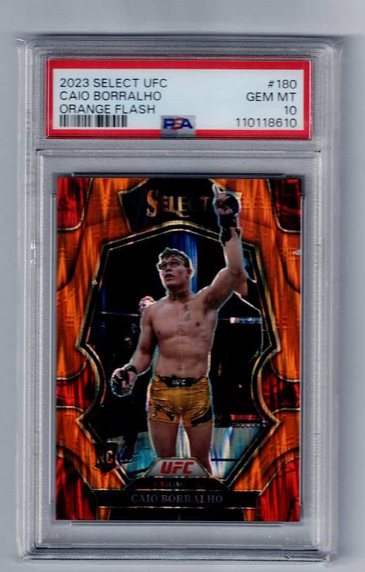 2023 select caio borralho #180 orange flash psa 10