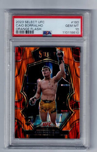 2023 select caio borralho #180 orange flash psa 10