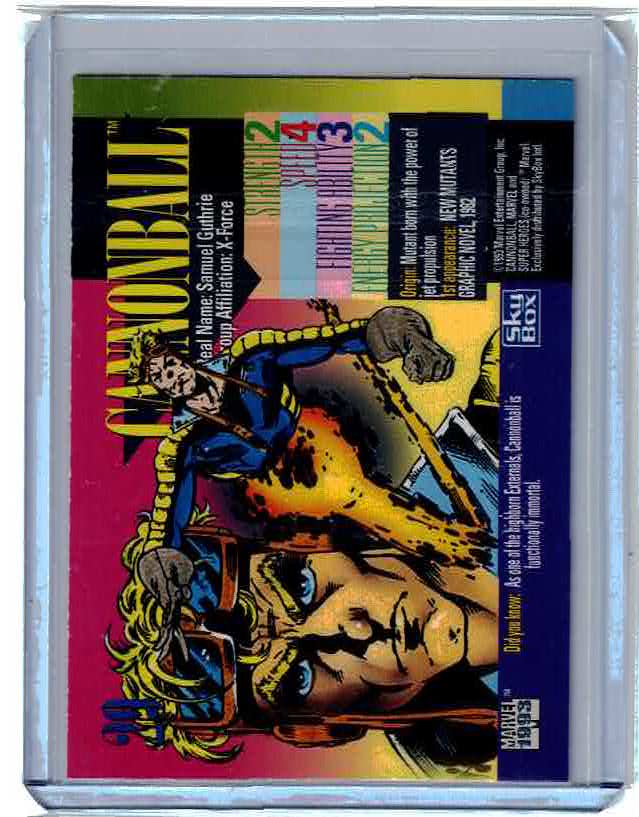 CANNONBALL / 1993 Marvel Universe Series 4 (SkyBox) BASE Trading Card #29