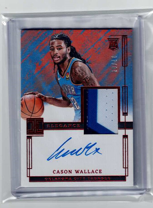 2023/24 Panini Impeccable Elegance Carson Wallace 37/88 RC PATCH AUTO RC RPA
