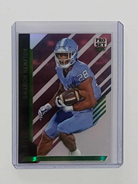 2024 Leaf Pro Set Pure Holo Green Omarion Hampton Rc #83 /25