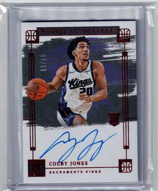2023-24 Panini Impeccable Rookie International 04/88 Colby Jones #RA-COL Auto RC