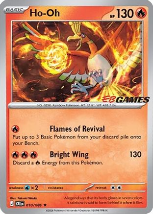 Ho-Oh (EB Games Exclusive) 010/086 Pokemon Holo NM