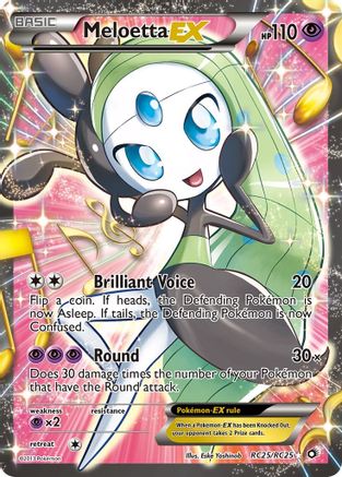 Meloetta EX (Full Art) RC25/RC25 Holo Legendary Treasures: Radiant Collection