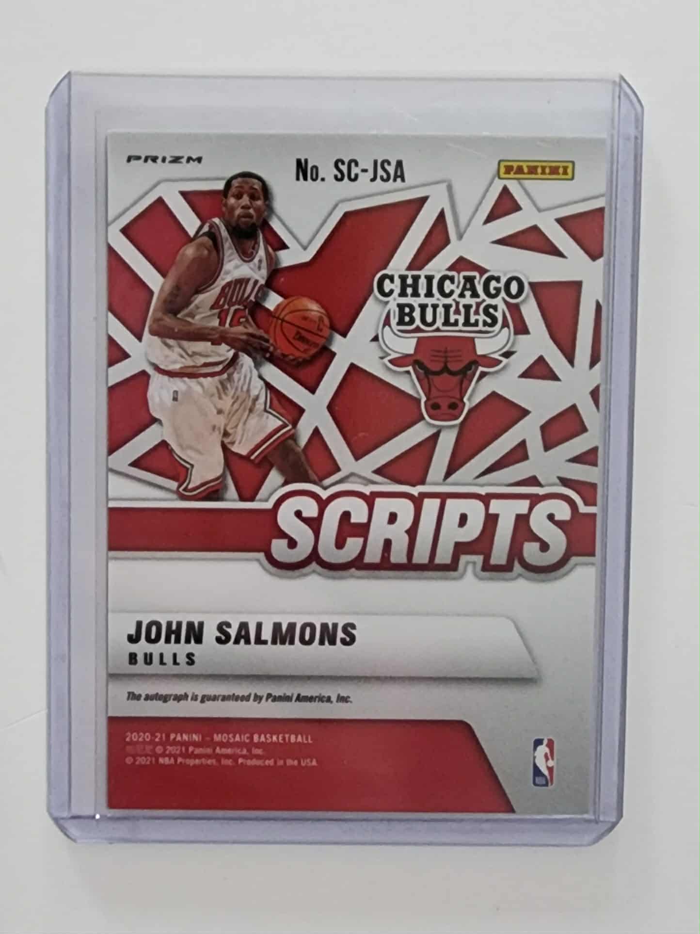 2020-21 Panini Mosaic Scripts John Salmons #SC-JSA Auto