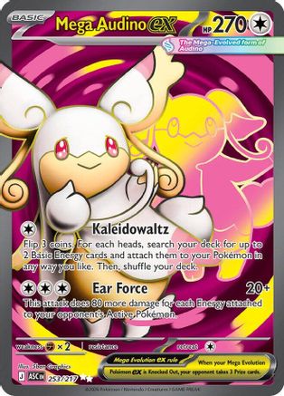 Mega Audino ex 253/217 Ultra Rare Ascended Heroes Pokemon Near Mint