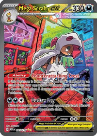 Mega Scrafty ex 285/217 Ascended Heroes Pokemon Holo NM
