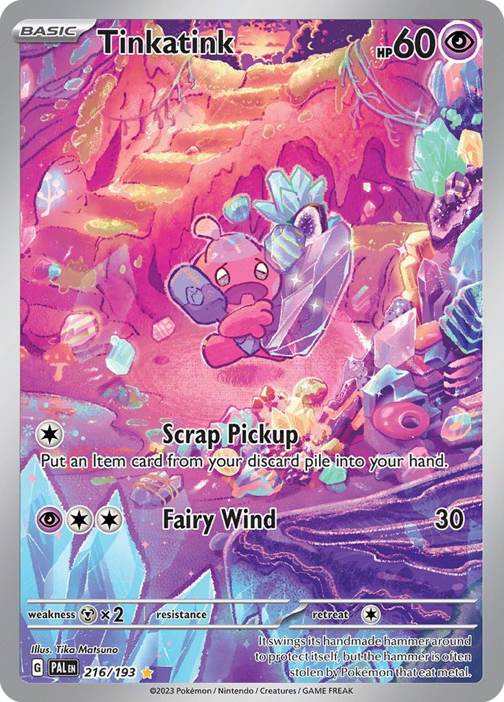 Tinkatink 216/193 Illustration Rare Paldea Evolved Pokemon Near Mint