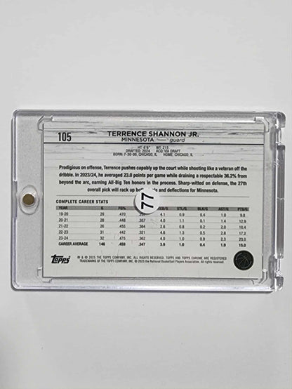 2024 Topps Chrome Sapphire Edition Orange /25 Terrence Shannon Jr #105 Rookie RC