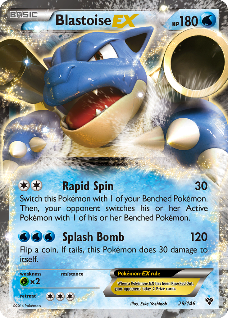 Blastoise EX 29/146 Holo EX Rare XY Pokemon Near Mint