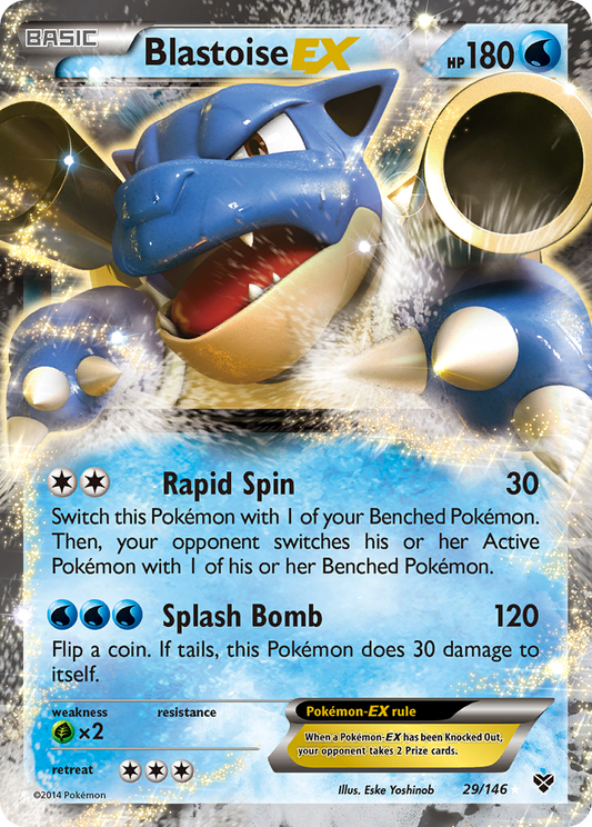 Blastoise EX 29/146 Holo EX Rare XY Pokemon Near Mint