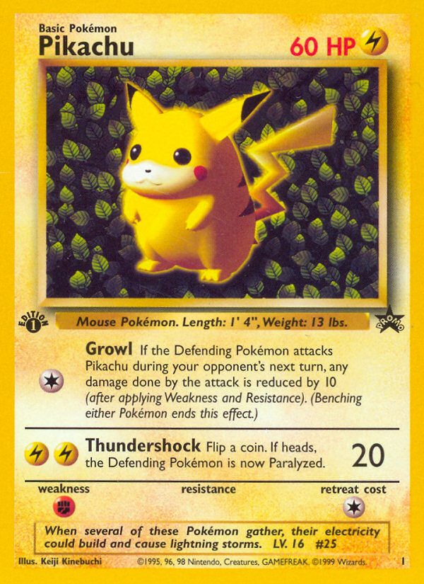 Pikachu 1 Promo Wizards Black Star Promos Pokemon Near Mint