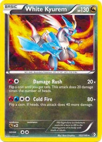 White Kyurem (BW Boundaries Crossed) 102/149 Holo Deck Exclusives Pokemon NM