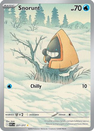 Snorunt 227/217 Illustration Rare Ascended Heroes Pokemon Holo Near Mint