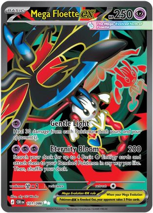 Mega Floette ex 101/086 Ultra Rare Chaos Rising Pokemon Holo Near Mint