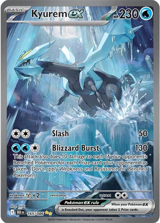 Kyurem ex 165/086 Holo Special Illustration Rare Black Bolt Pokemon Near Mint