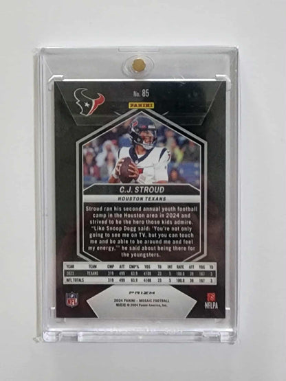 2024 Panini Mosaic Cj Stroud Pink Camo Mosaic #85