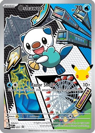 Oshawott 051 Promo ME: Mega Evolution Promo Pokemon Holo Near Mint