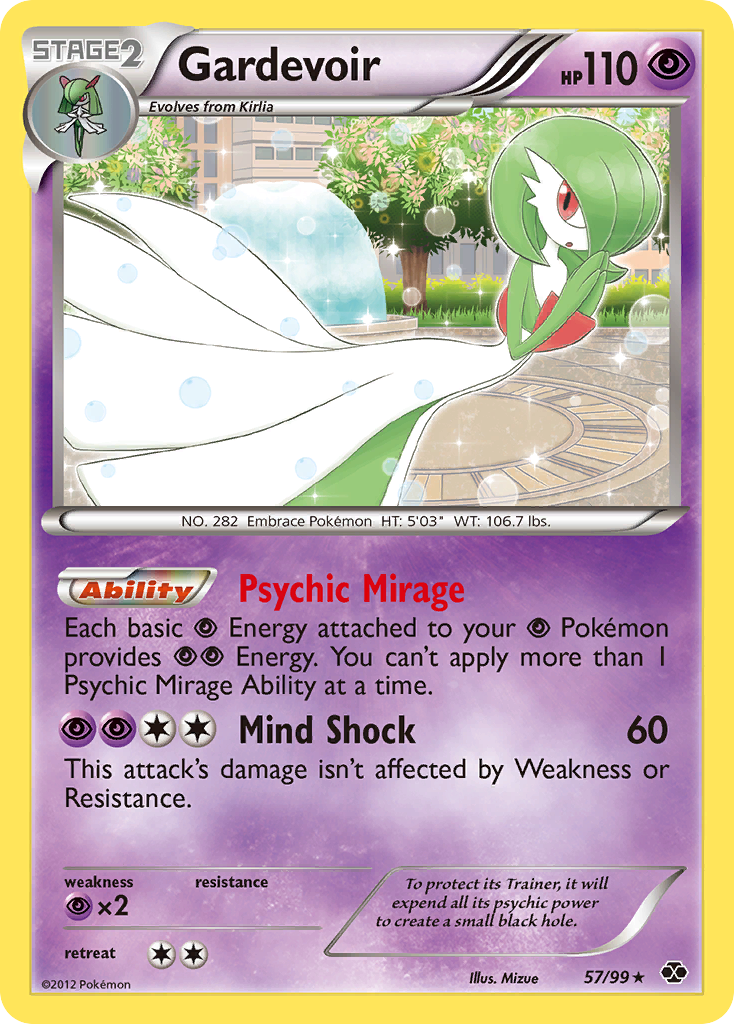 Gardevoir 57/99 Holo Rare Next Destinies Pokemon Near Mint