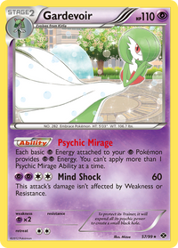 Gardevoir 57/99 Holo Rare Next Destinies Pokemon Near Mint