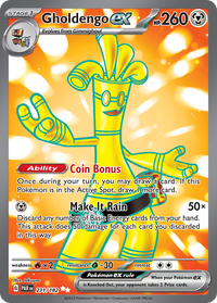Gholdengo ex 231/182 Ultra Rare Paradox Rift Pokemon Holo Near Mint