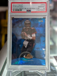 2024 Topps Finest Football – Tom Brady Team Finest Blue Refractor #TF-4 /99
