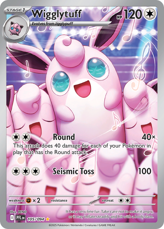 Wigglytuff 105/094 Illustration Rare Phantasmal Flames Pokemon Near Mint
