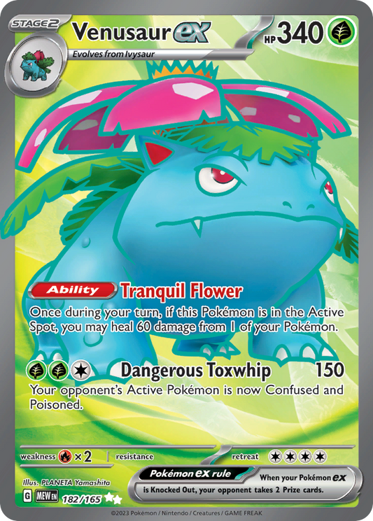 Venusaur ex 182/165 Ultra Rare 151 Pokemon Holo Near Mint
