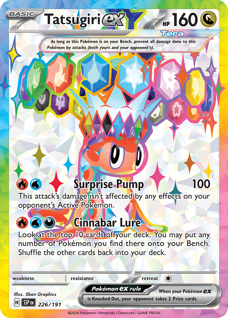 Tatsugiri ex 226/191 Ultra Rare Surging Sparks Pokemon Holo Near Mint