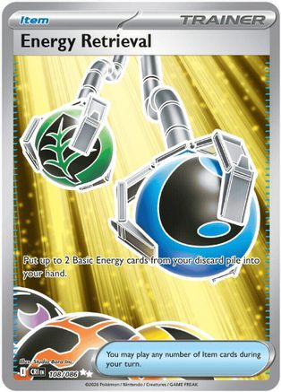 Energy Retrieval 108/086 Ultra Rare ME04: Chaos Rising Pokemon Near Mint