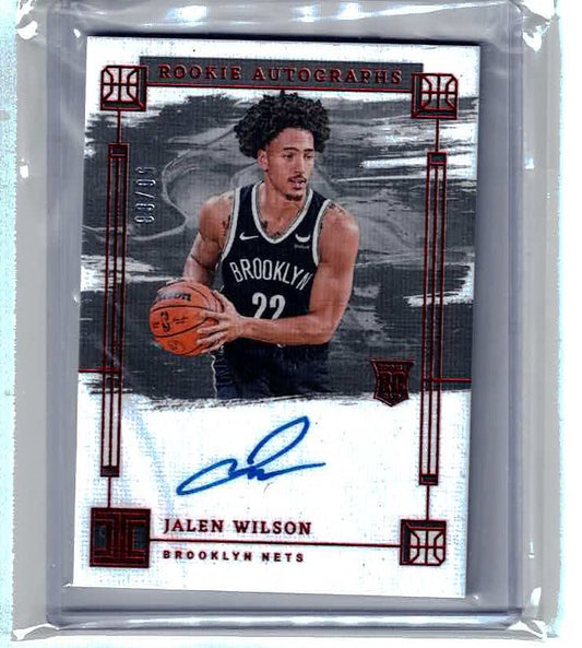 2023-24 Panini Impeccable Jalen Wilson Rookie Auto RC Holo Red Rookie #56/88