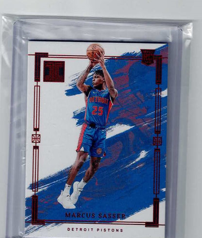 2023-24 MARCUS SASSER PANINI IMPECCABLE ROOKIE RC #49 red base