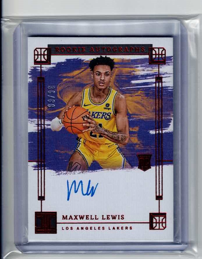 MAXWELL LEWIS 2023-24 IMPECCABLE ROOKIE INTERNATIONAL RC AUTO 36/88