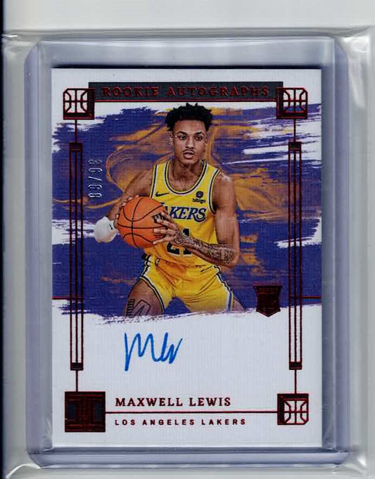 MAXWELL LEWIS 2023-24 IMPECCABLE ROOKIE INTERNATIONAL RC AUTO 36/88