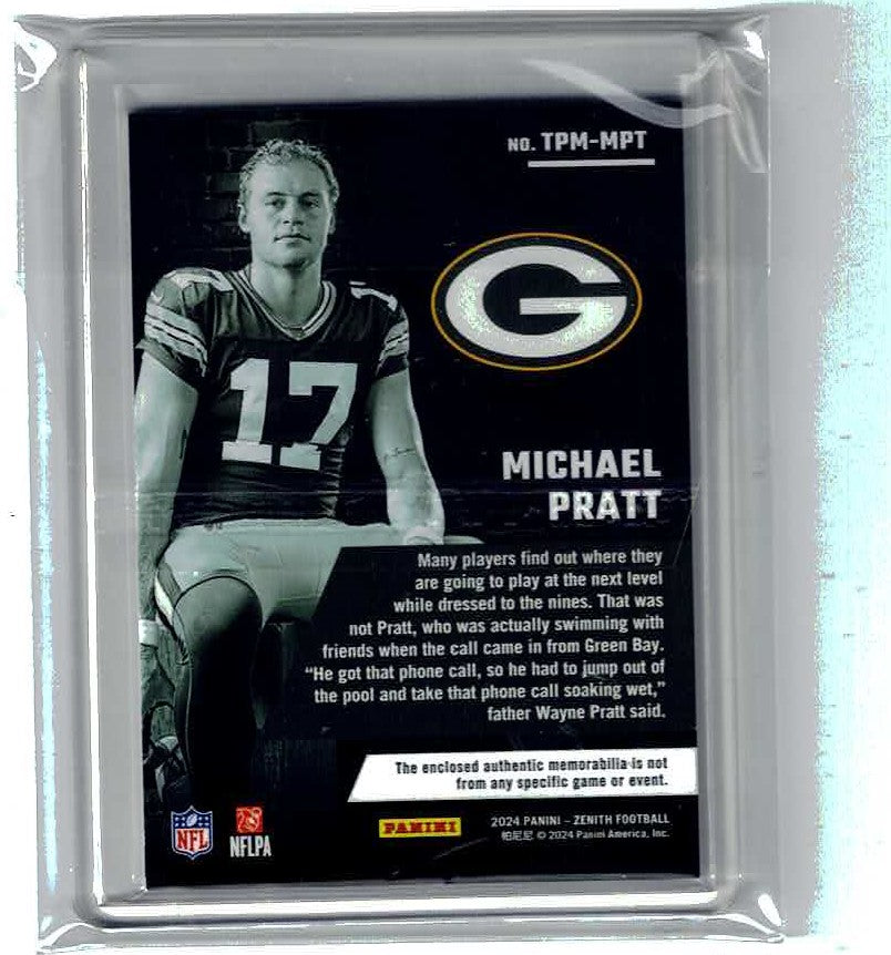 2024 Panini Zenith Michael Pratt #TPM-MPT Turning Pro Patch Rookie RC